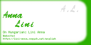 anna lini business card